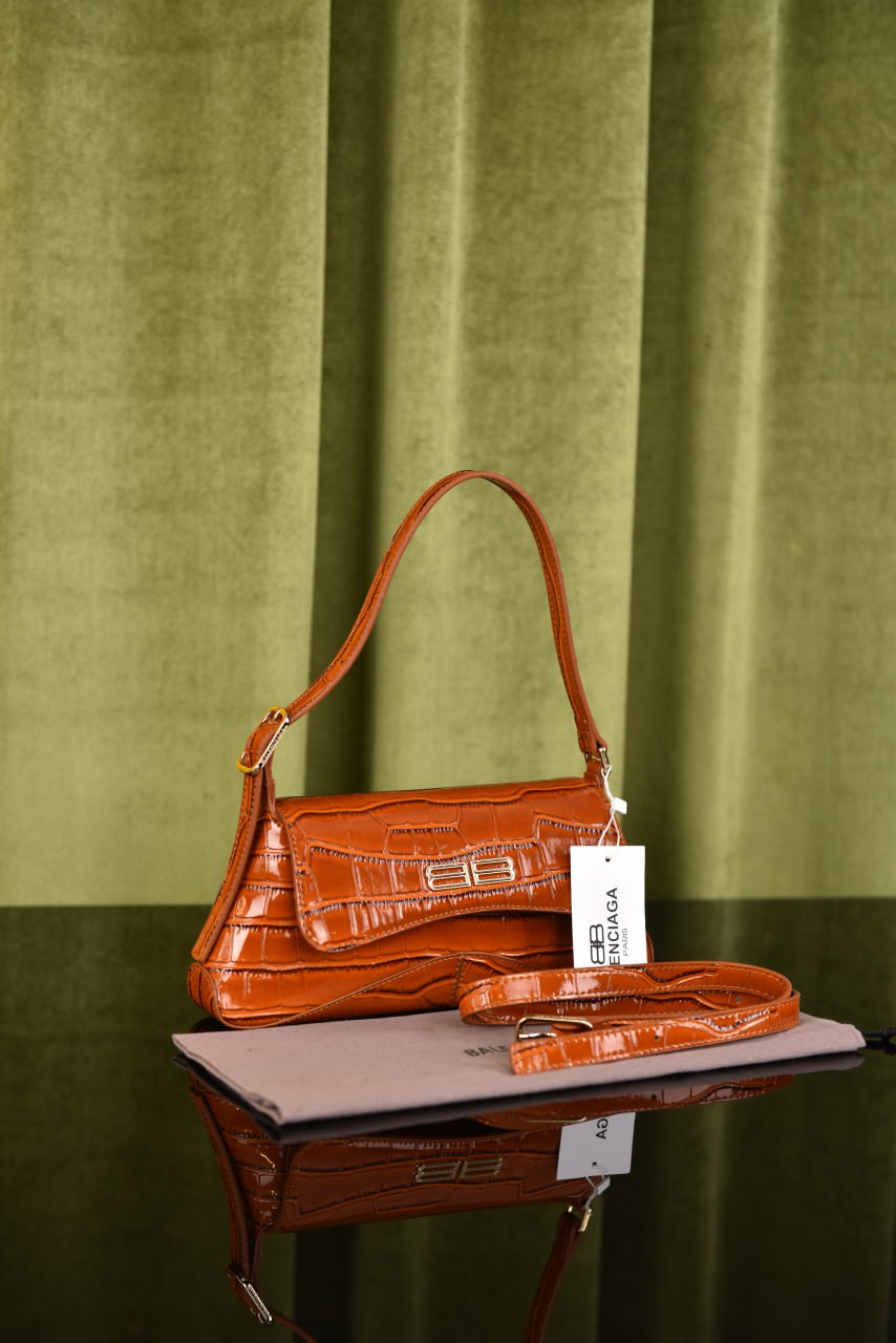 Balenciaga Small Flap Croco Leather