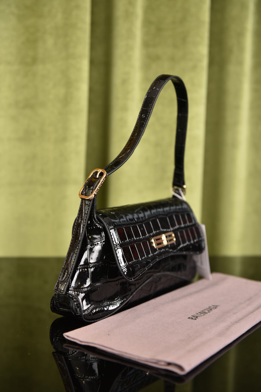 Balenciaga Small Flap Croco Leather