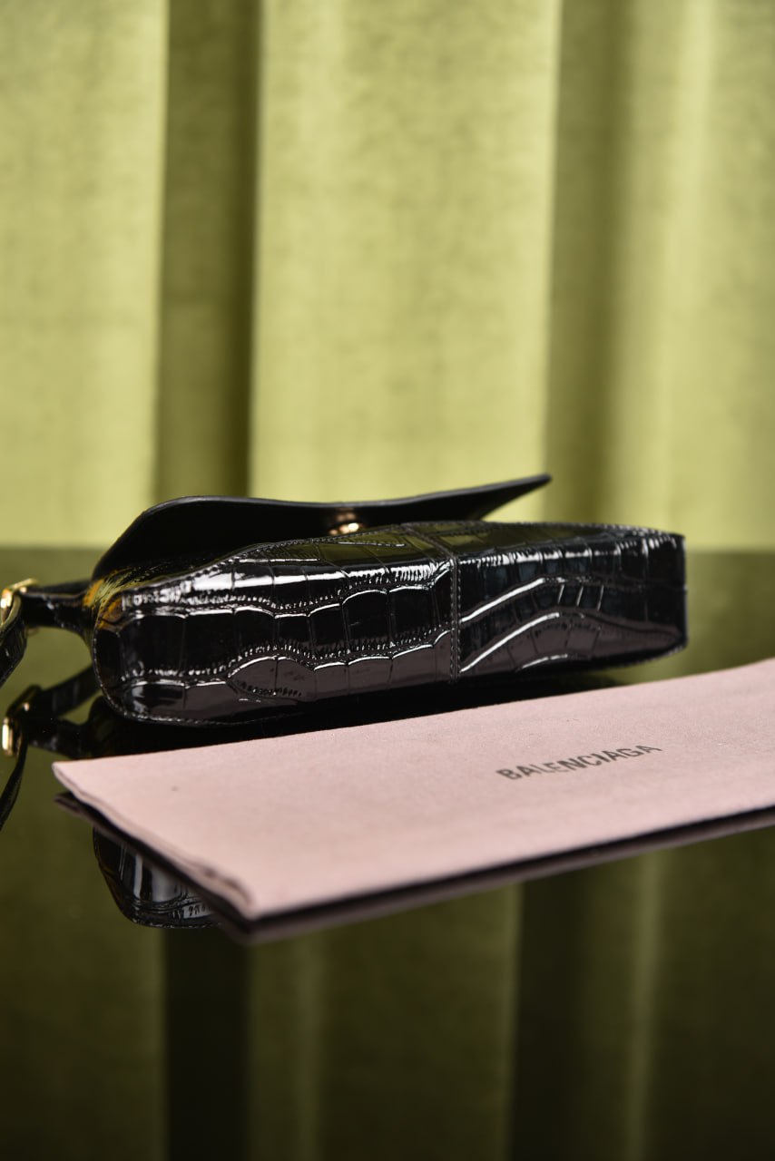 Balenciaga Small Flap Croco Leather