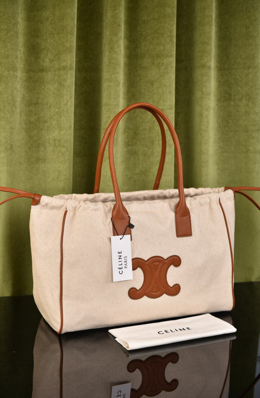 سيلين (3 ألوان) - Celine Drawstring Cuir Triomphe In Textile