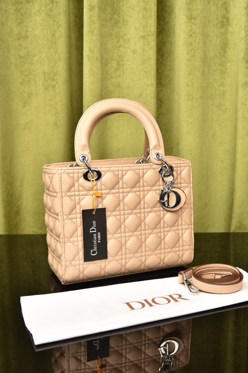 ديور ليدي ميديوم سادة (10 ألوان) - Dior Lady Medium