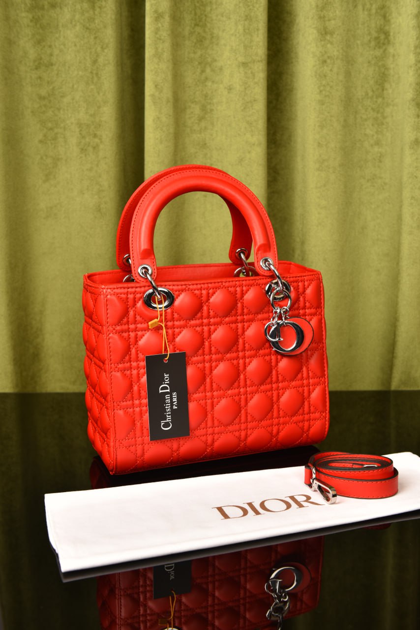 ديور ليدي ميديوم سادة (10 ألوان) - Dior Lady Medium
