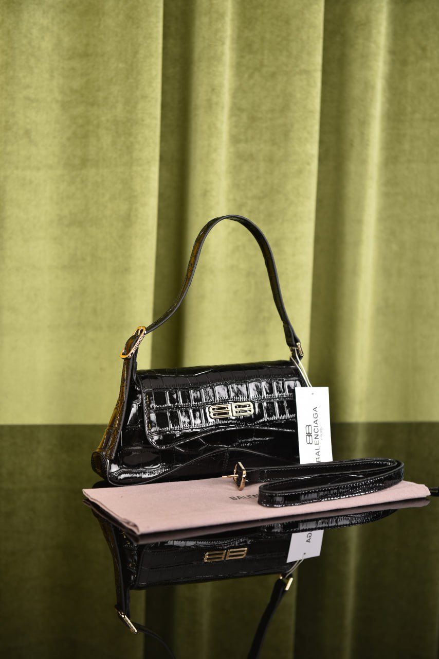 Balenciaga Small Flap Croco Leather
