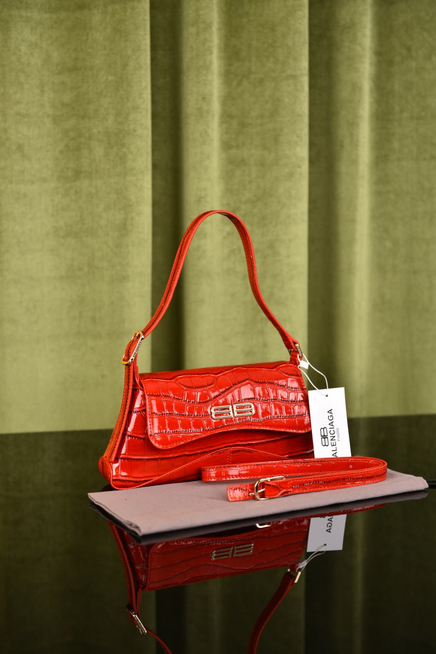 Balenciaga Small Flap Croco Leather