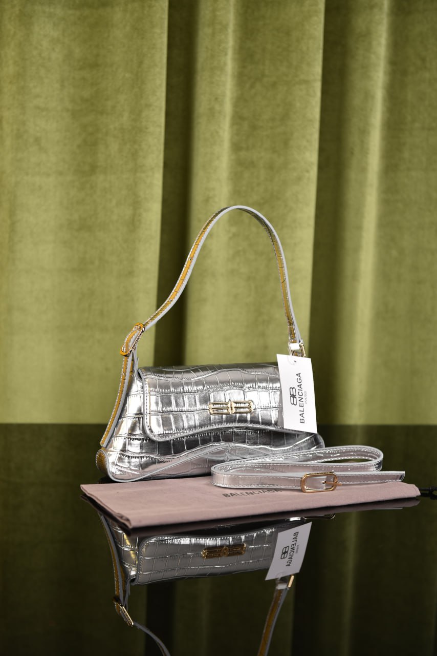 Balenciaga Small Flap Croco Leather