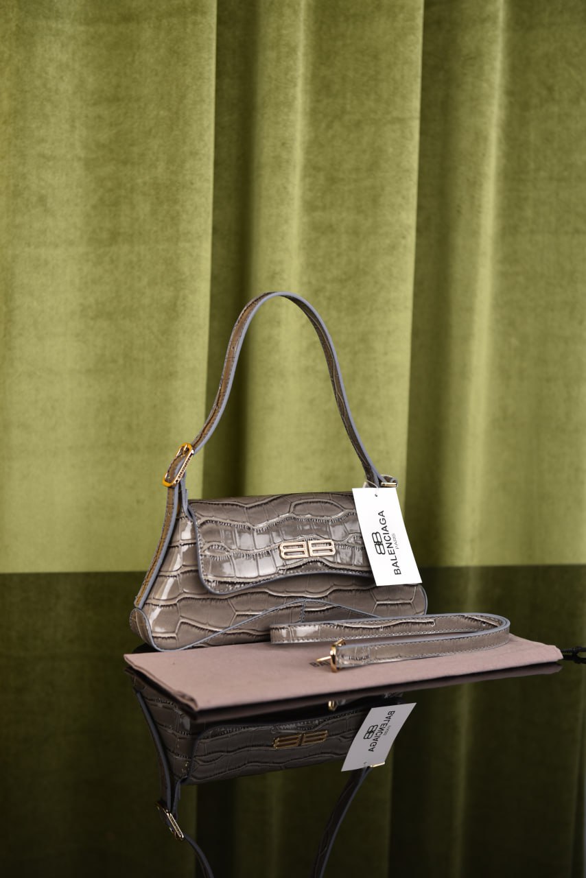 Balenciaga Small Flap Croco Leather