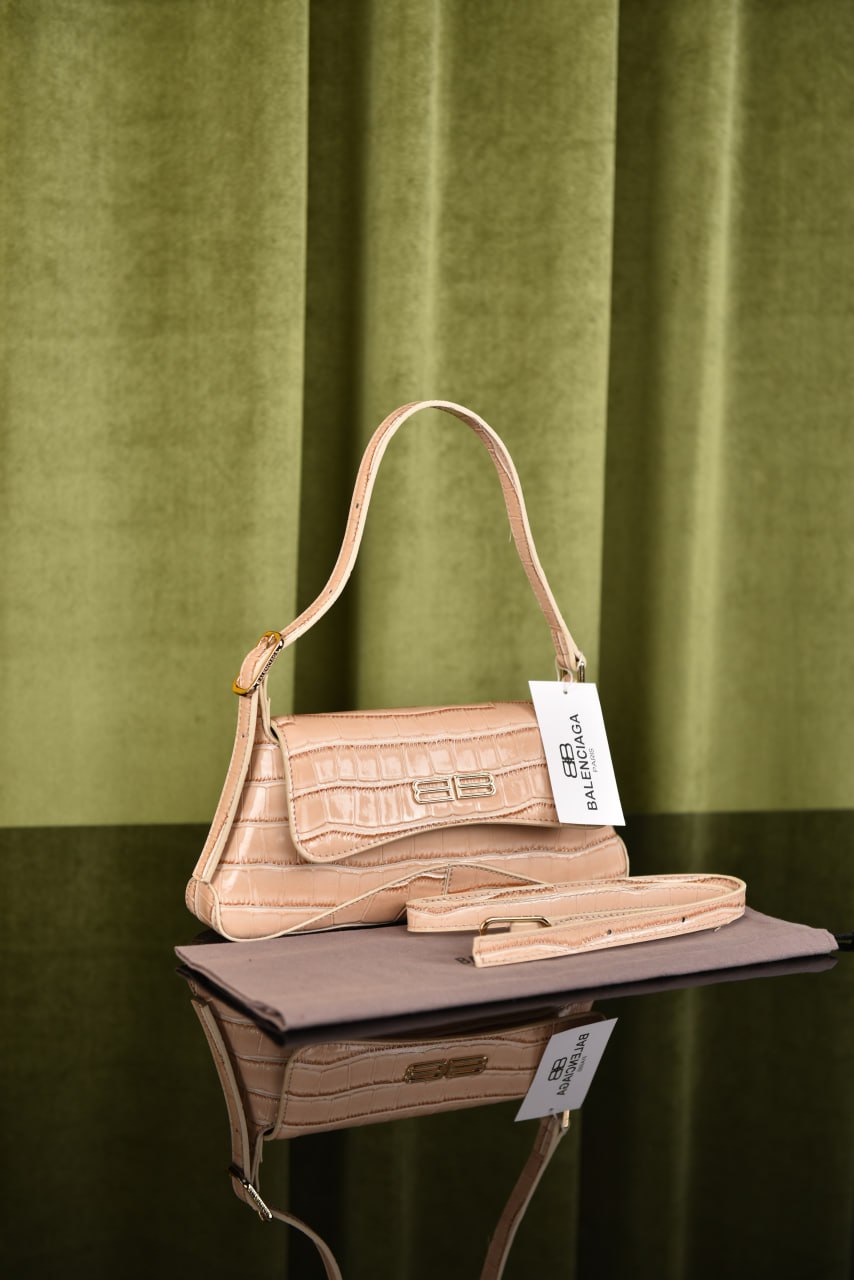 Balenciaga Small Flap Croco Leather