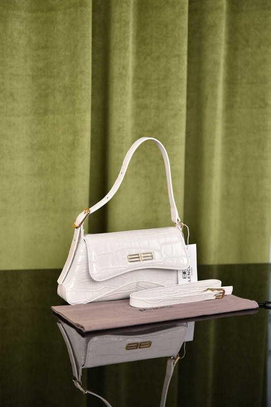 Balenciaga Small Flap Croco Leather