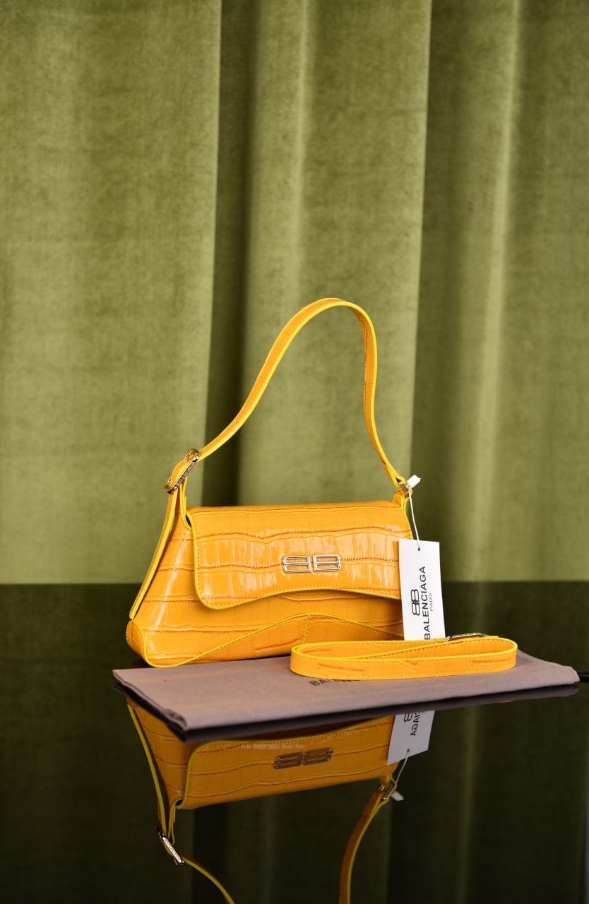 Balenciaga Small Flap Croco Leather