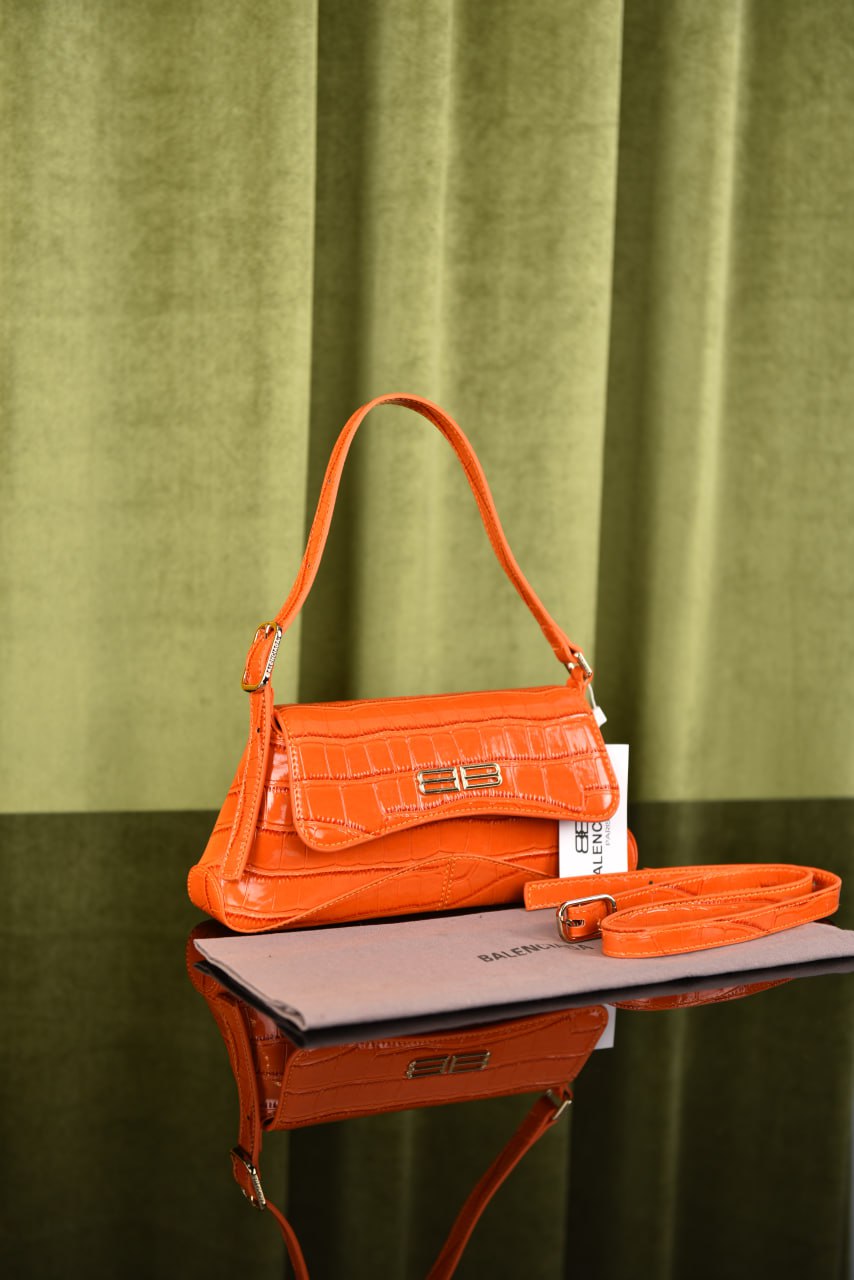 Balenciaga Small Flap Croco Leather