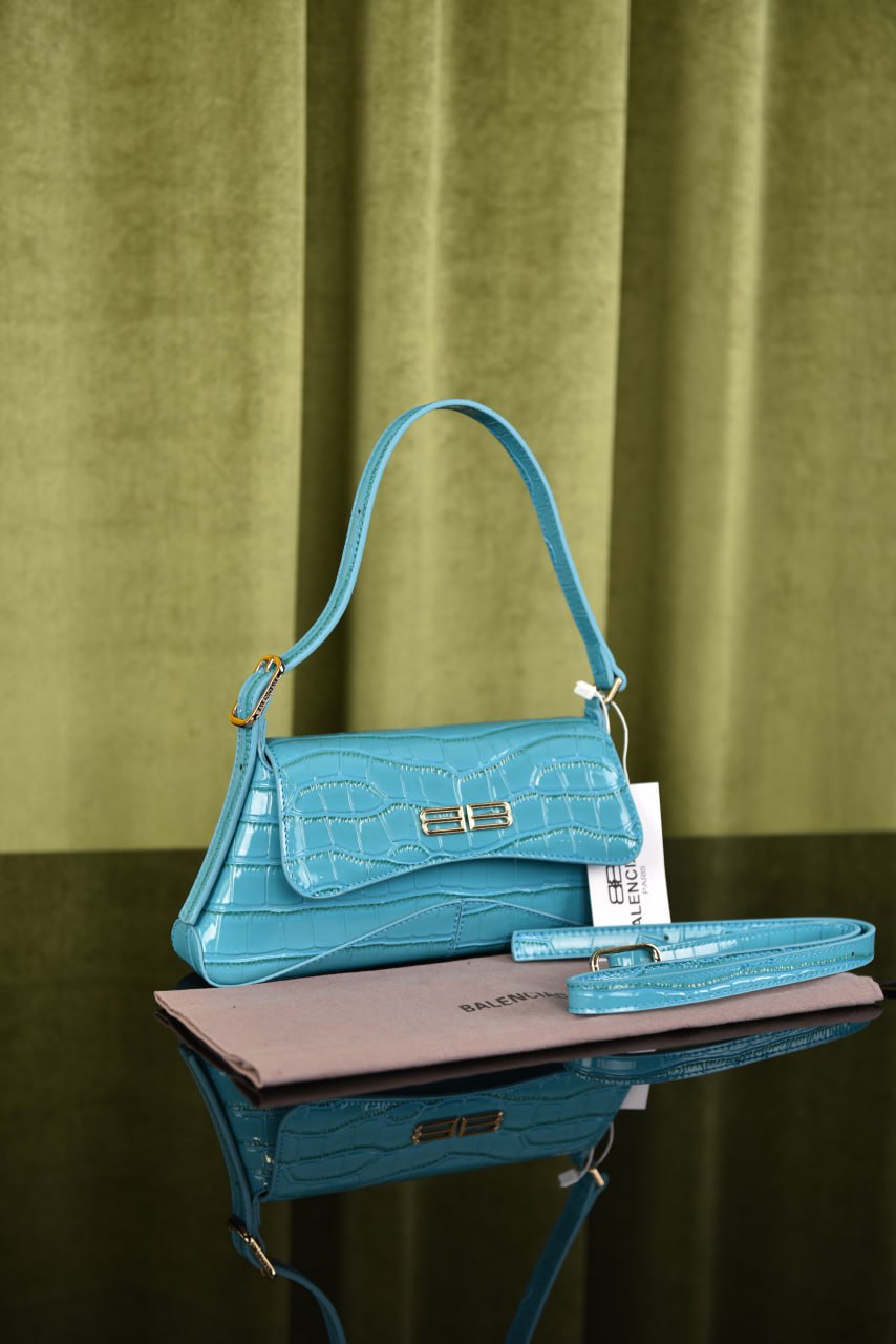 Balenciaga Small Flap Croco Leather