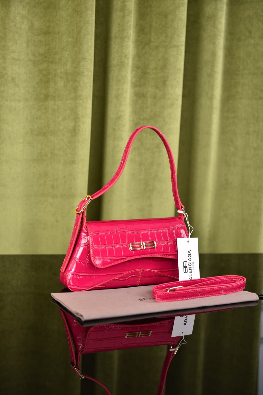 Balenciaga Small Flap Croco Leather