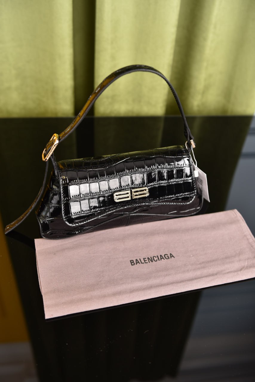 Balenciaga Small Flap Croco Leather