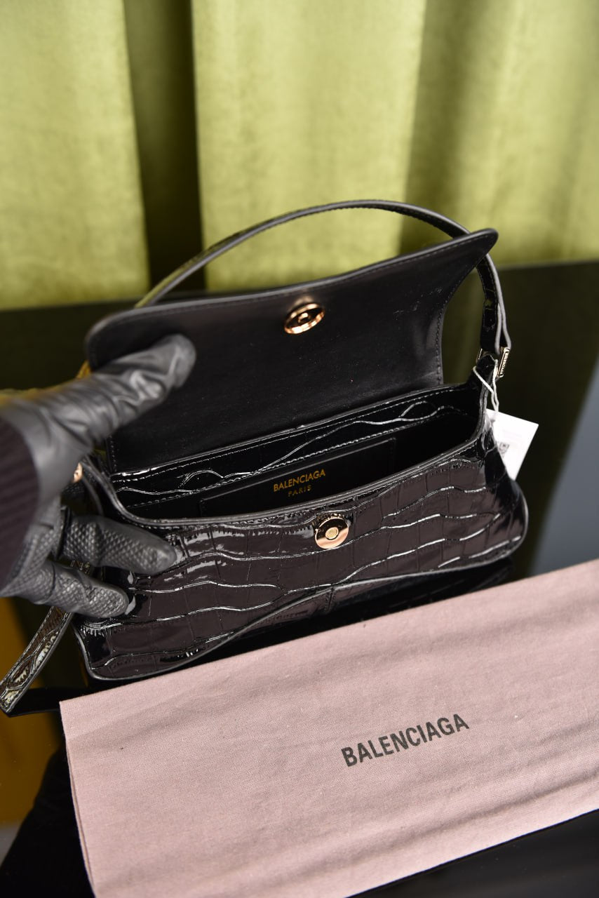 Balenciaga Small Flap Croco Leather