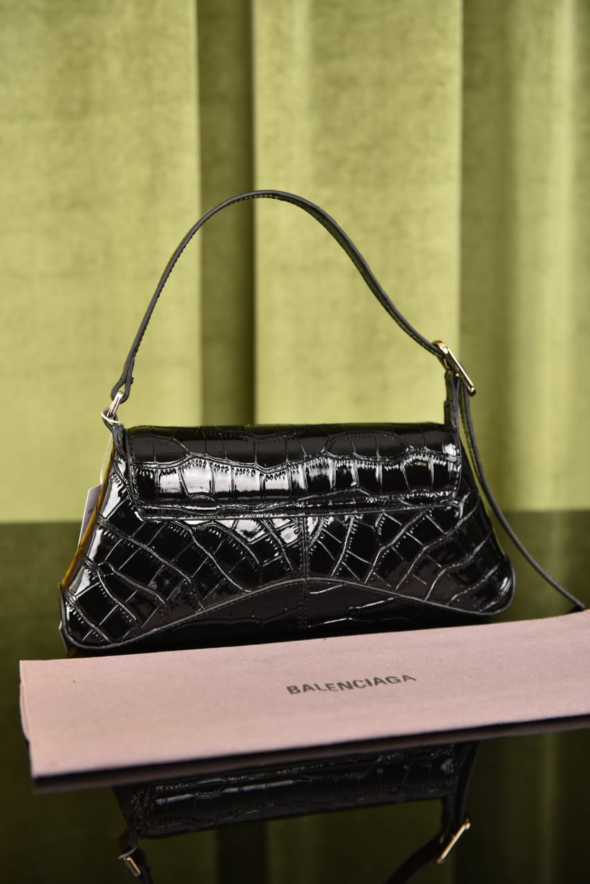 Balenciaga Small Flap Croco Leather