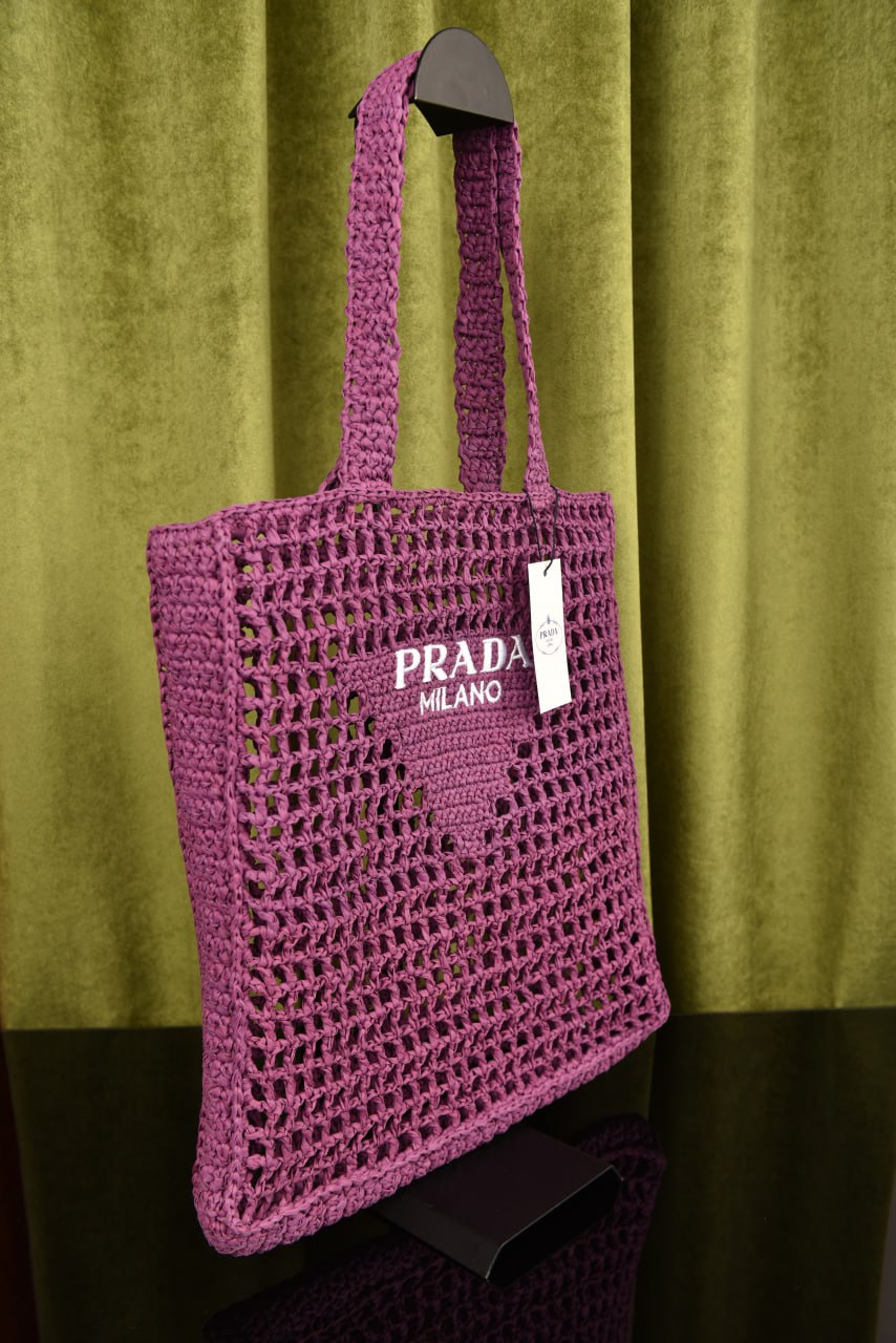 برادا رافيا توت (14 لون) - Prada Raffia Tote Bag