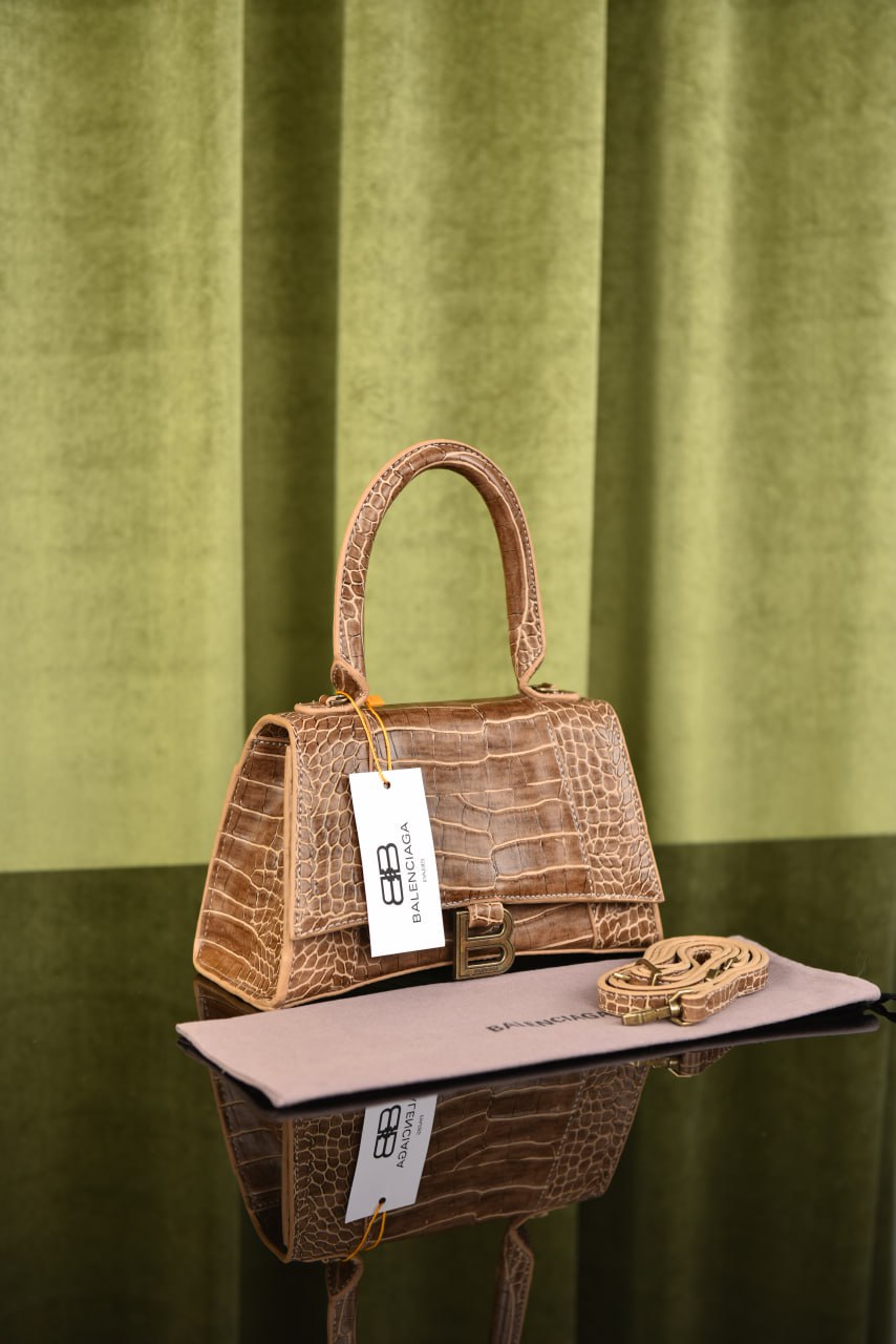 Balenciaga Hourglass Croco Leather