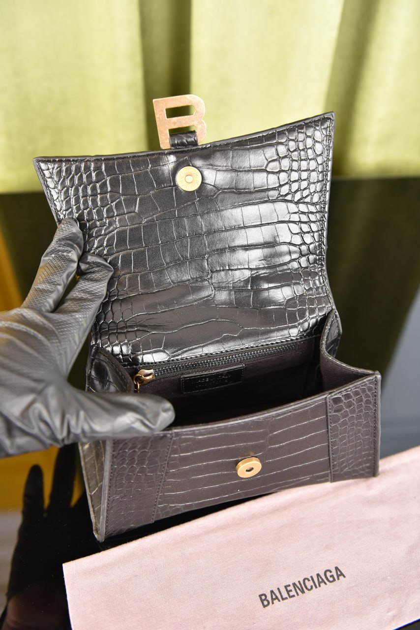 Balenciaga Hourglass Croco Leather